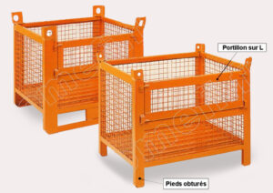 Conteneur industriel grillagé